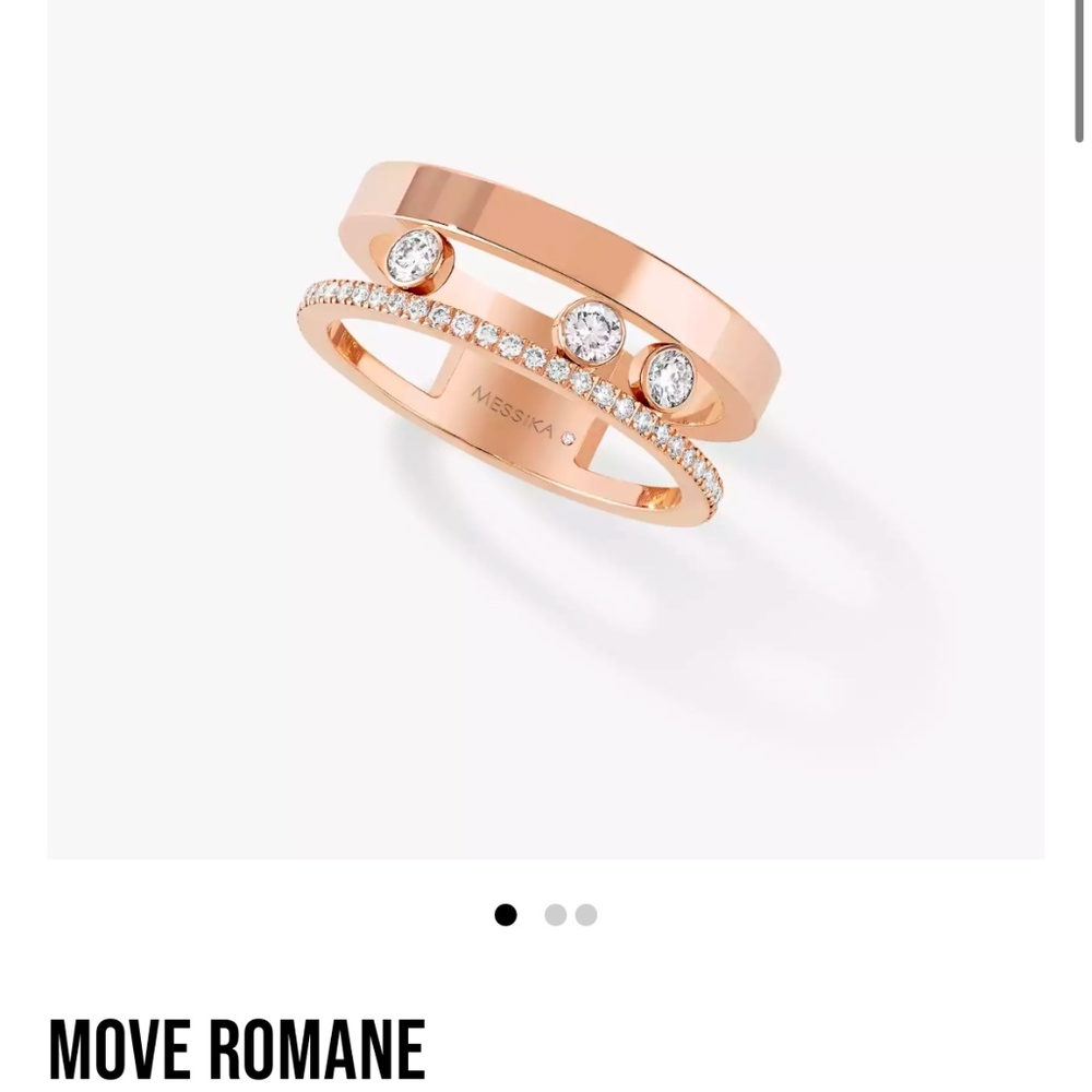 Messika Paris Move Romane Pink Gold Diamond Ring